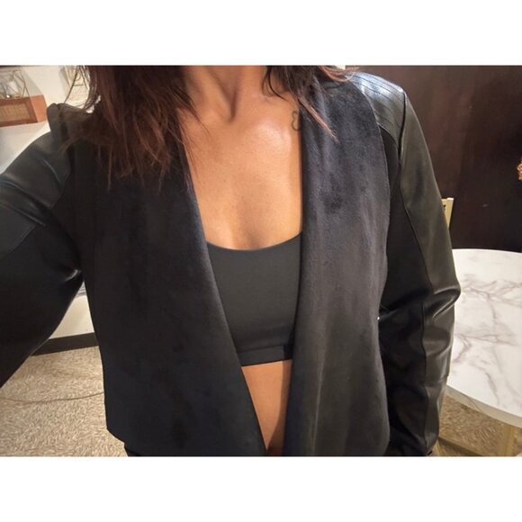 Marc New York Andrew Marc Waterfall PU Black Jacket - Picture 5 of 6